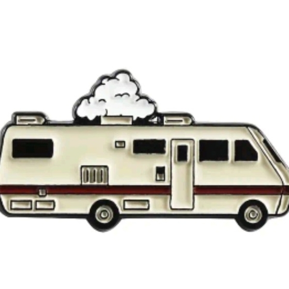 RV Enamel Pin with Cloud Design
